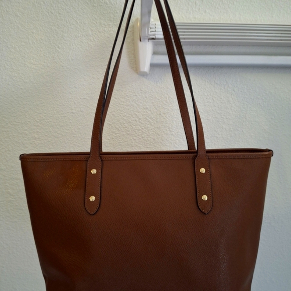 Coach Brown Leather Tote Bag - Picture 4 of 7